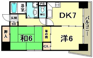 コスタレイ神戸三宮の物件間取画像